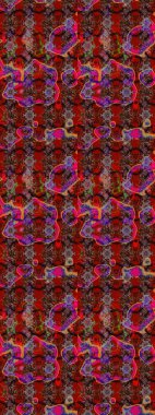 Elle boyanmış suluboya resim çizimleri, çiçekler ve bitkiler. Kahverengi renkte çiçekler.