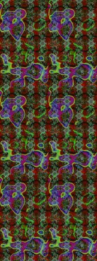 Çiçek yeşili eskiz deseni. Raster çiçek izi. Klasik taslak çizimi.