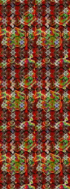 Raster düz çiçek çizim deseni. Hediye ambalaj kağıdı, tebrik kartları, posterler ve pankart tasarımı. Kahverengi renkte çiçekler.