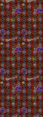 Raster illüstrasyonundaki çiçek desenli çizim. Kırmızı renkte çiçekler.