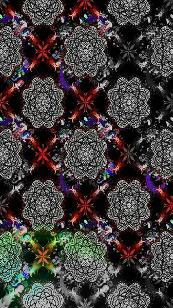 Çiçekli karalama şeklinde Raster çiçek deseni. Nazik, narin çiçek arkaplanı. Siyah renkte çiçekler.