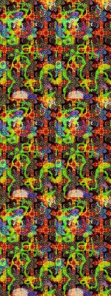 Nakış desenli çiçek deseni. Renkli grunge, soyut arkaplanı kolosiyah çiçeklerle süslüyor. İzler, kumaş, duvar kağıtları, tekstil için raster dokusu.