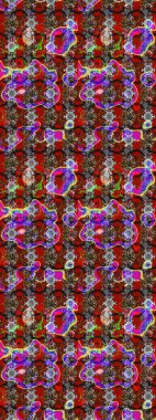 Çiçeksel fantezi tasarımı ve parlak bir arka plan çizimi. Renkli Bahar Teması eskiz kalıbı. Düz Çiçek Elementleri Tasarımı.