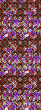 Çizim çiçek deseni duvar kâğıdı olarak kullanılabilir. Gri renkli çiçekler. Raster illüstrasyonu.