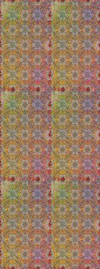 Kahverengi renkli çiçekler. Raster illüstrasyonu. El çizimi çiçekleri olan soyut, pürüzsüz desen.