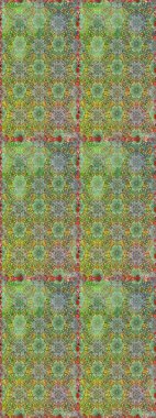 Raster illüstrasyonu. Şirin çiçek elementleri. Yeşil ve nötr renklerde çiçekler. Kusursuz..