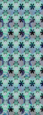 Mavi ve nötr renkte güzel çiçekli eskiz deseni, suluboya çiçek deseni, duvar kağıdı, kart veya kumaş için fayanslı. Raster..