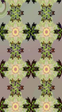 Gri ve nötr renkte çiçekler. Raster illüstrasyonundaki çiçek desenli çizim. Renkli Yaz Temalı eskiz kalıbı. Düz Çiçek Elementleri Tasarımı.