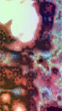 Raster illüstrasyonundaki çiçek desenli çizim. Tarafsız renklerde çiçekler.