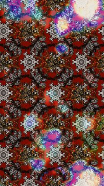 Düz Çiçek Elementleri Tasarımı. Renkli Bahar Teması eskiz kalıbı. Çiçek deseni. Raster çizimi. Güzel kumaş deseni..