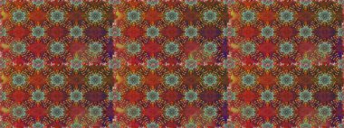 Modaya uygun kumaş deseni. Renkli Yaz Temalı Kusursuz Arkaplan. Sevimli çiçek raster deseni. Düz Çiçek Elementleri Tasarımı.