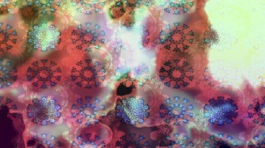 Küçük çiçekteki sevimli çiçek deseni. Güzel karalamalı çiçek desenli çizim. Güzel kumaş deseni. Raster illüstrasyonu.