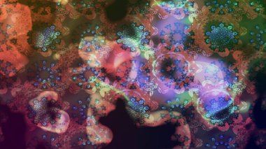 Çiçekli karalama şeklinde Raster çiçek deseni. Nazik, narin çiçek arkaplanı. Kahverengi renkte çiçekler.