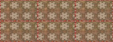 Kahverengi ve bej renkli çiçeklerle kusursuz çiçek deseni. Suluboya tarzında kahverengi ve bej renkte çiçekler.