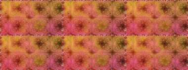 Raster illüstrasyonu. Renkli Bahar Temalı Kusursuz Arkaplan. Turuncu renkte zarif çiçekli suluboya. Düz Çiçek Elementleri Tasarımı.