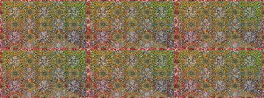 Tropik, dikişsiz çiçek deseni. Raster illüstrasyonu. Kahverengi renkte çiçekler.