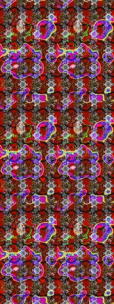 Çiçeksel fantezi tasarımı ve parlak bir arka plan çizimi. Renkli Bahar Teması eskiz kalıbı. Düz Çiçek Elementleri Tasarımı.