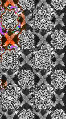 Raster suluboya çiçek deseni, narin çiçekler, gri çiçekler, tebrik kartı şablonu. Güzel kumaş deseni.