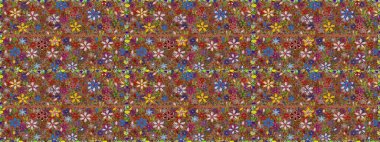 Zarif, parlak ve pürüzsüz kahverengi ve kırmızı çiçek desenli tasarım. Sabıka fotoğraflarında, bebek kıyafetlerinde, duvar kâğıtlarında, paket kutularında falan kullanılabilir. Raster..