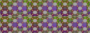 Gri renkli Asya tekstili. Raster illüstrasyonu. Kusursuz çiçek deseni.