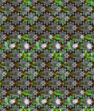 Raster illüstrasyonu. Gri renklerde. Taslak dekoratif arka plan, çiçek mandala. Çiçek..