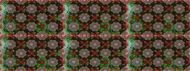 Çiçekli el, pürüzsüz desen çizmiş. Modern gelişim, gri ve kahverengi raster arka plan duvar kağıdı çizimi, klasik çizgiler, desenli desenli çiçekler, çiçekli süsler..