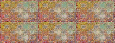 Raster. Düz Çiçek Elementleri Tasarımı. Renkli Bahar Teması Kusursuz Arkaplan.