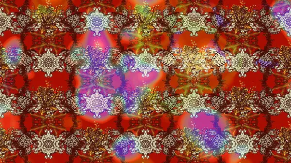 Çiçekli çiçek deseni, suluboya. Raster deseni. Küçük çiçekte güzel bir çiçek deseni..