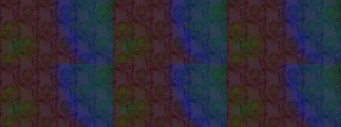 Raster illüstrasyonu. Şirin tekstil tarzında kahverengi ve mavi renkte. Renkli çizim kalıbı. Çiçek duvar kâğıdı. Çiçek arka planı.