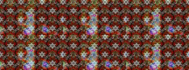 Eskiz arkaplan modeli. Kahverengi yapraklı yabani çiçekler. Suluboya, elle çizilmiş. Raster illüstrasyonu.