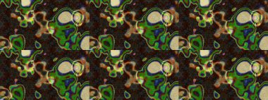 Renkli Bahar Teması eskiz kalıbı. Düz Çiçek Elementleri Tasarımı. Raster..