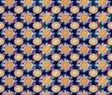 Çiçekli çiçek deseni, suluboya. Raster deseni. Küçük çiçekte güzel bir çiçek deseni..