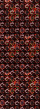 Çiçek deseni. Raster illüstrasyonu. Chichi 'nin kumaş kalıbını çiz. Renkli Bahar Teması eskiz kalıbı. Düz Çiçek Elementleri Tasarımı.