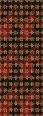 Raster düz çiçekleri pürüzsüz desen. Hediye ambalaj kağıdı, tebrik kartları, posterler ve pankart tasarımı. Kahverengi ve gri renkte çiçekler.