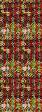 Küçük bir çiçekte eskiz deseni. Hoş bir çiçek geçmişi var. Güzel kumaş deseni. Raster illüstrasyonu.