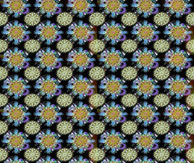 Küçük çiçekteki sevimli çiçek deseni. Siyah renkte çiçekler.