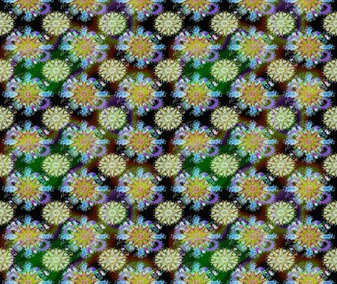 Çiçekli çiçek deseni, suluboya. Tarafsız renklerde çiçekler. Renkli Bahar Teması eskiz kalıbı. Düz Çiçek Elementleri Tasarımı. Raster illüstrasyonu.