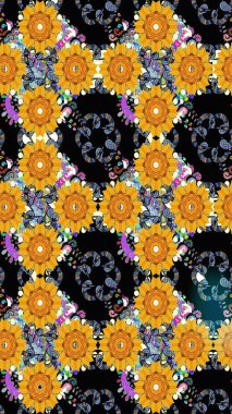 Küçük çaplı çiçeklerdeki basit şirin desenler. Tekstil veya kitap kapakları, imalat, duvar kağıtları, baskı, hediye paketi ve yapıştırma kitabı için çiçek eskizi geçmişi. Raster illüstrasyonu.