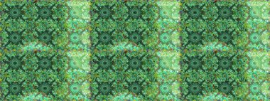 Ağaç dallı bahar çiçekli desen, çiçek siluetiyle yeşil ve mavi renkler. Raster deseni.