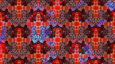 Kızılderili desenli desenli desenli şal deseni. Etnik Mandala süsü. Raster Henna dövme stili. Tekstil, tebrik kartı, boyama kitabı, telefon kılıfı baskısı için kullanılabilir.