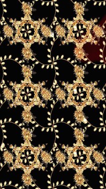 Siyah renkler üzerine çiçek desenli eskiz, el yapımı papatyalar, papatyalar. Tekrarlayan çiçek arkaplanı, zarif siyah çiçekler duvar kağıdı..