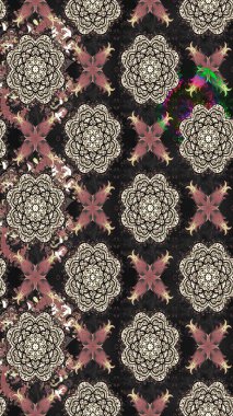 Yapraklı çiçekler ve kır renkli papatya çiçekleri. Eskiz arkaplan modeli. Raster - stok.