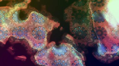 Soyut etnik raster çizim kalıbı. Kabile sanatı boho baskısı, klasik çiçek arkaplanı. Arkaplan dokusu, duvar kağıdı, kahverengi renkli çiçek teması.