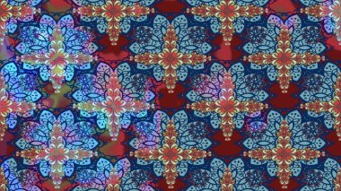 Tomurcukları papatya çiçekleri olan sevimli bir çiçek deseni. Eskiz geçmişi. Raster illüstrasyonu. Kumaş, tekstil, duvar kağıdı baskısı için. Eski usul. Miles Fleur, dandik süs.