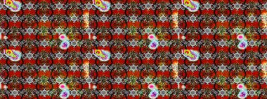 Tropik çiçek desenleri. Raster illüstrasyonu. Gri renkli çiçekler.