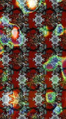 Kırmızı çiçekli bahar çiçekleri. Moda baskıları için zarif bir şablon. Küçük çiçekte güzel bir desen. Küçük renkli çiçekler. Motley illüstrasyonu.