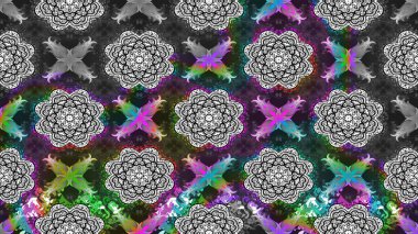 Modern gelişim, gri raster arka plan duvar kağıdı çizimi, klasik çizgi, desenli desenli çiçekler, çiçekli süsler. Çiçekli el çizimi çizimi deseni.