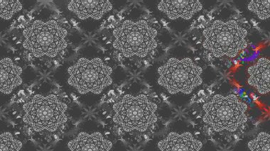 Şirin çiçekli, desenli, gri renkli bir eskiz deseni. Tekstil için suluboya eskiz deseni. El çizimi çiçek çizimi deseni (fayans)).