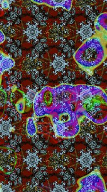 Kahverengi renkli çiçekler. Hediye ambalaj kağıdı, tebrik kartları, posterler ve pankart tasarımı. Raster düz çiçek çizim deseni.