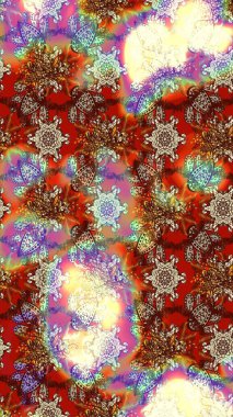 Kahverengi renkli çiçekler. Renkli Bahar Teması eskiz kalıbı. Güzel çiçek deseni. Düz Çiçek Elementleri Tasarımı.